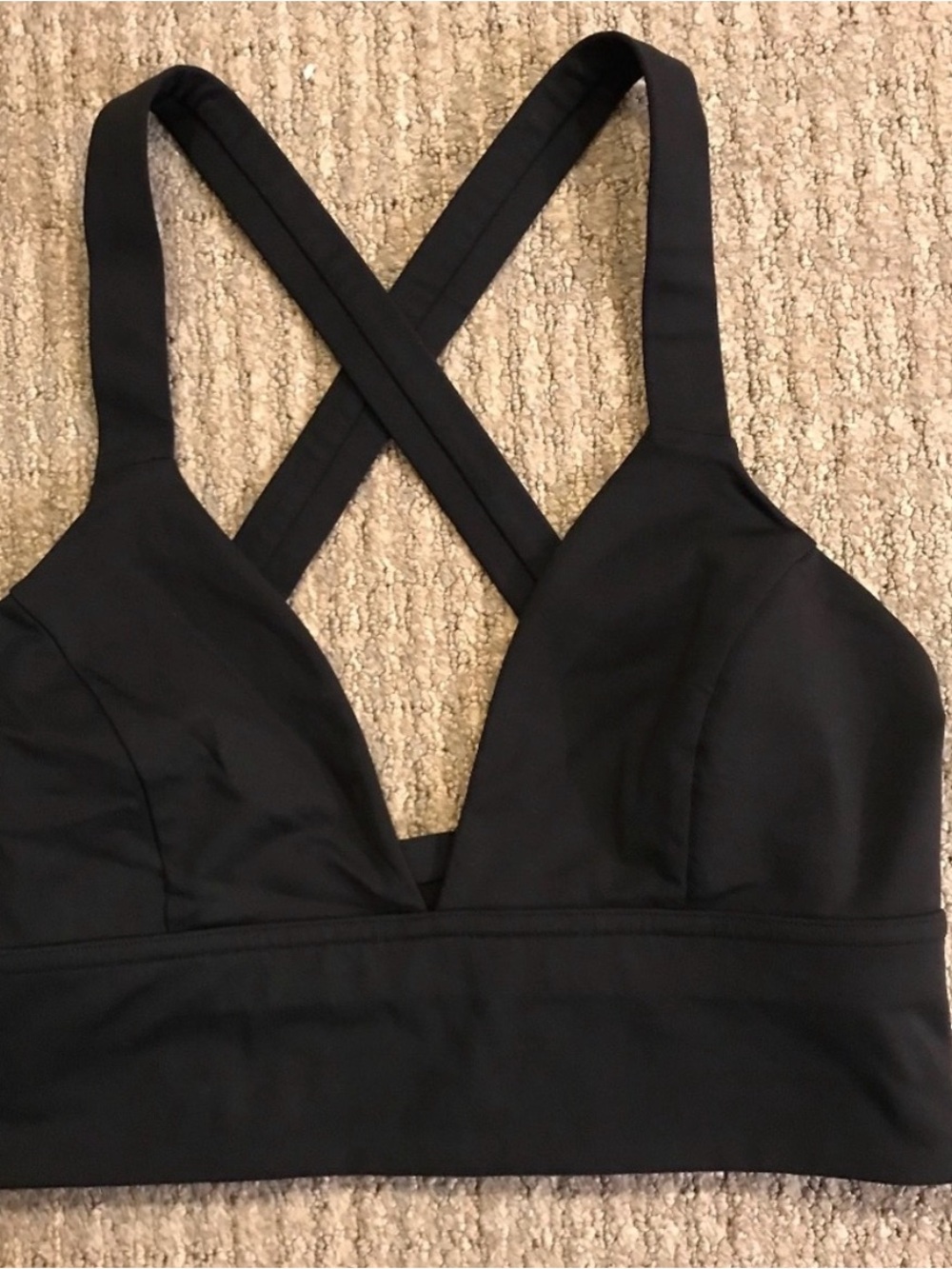 lululemon athletica Black Cross-Back Sports Bra